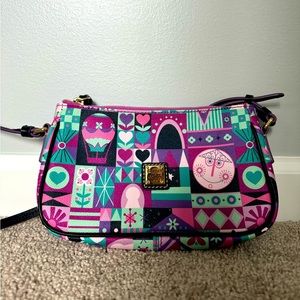 NWOT Dooney & Bourke by Disney It's A Small World Pouchette Crossbody Purse